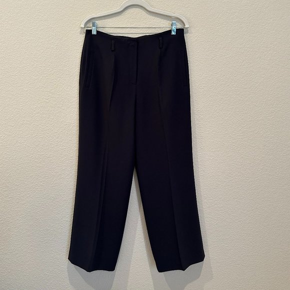 Jones New York Black Wide Leg Slacks with Pockets - Picture 1 of 7
